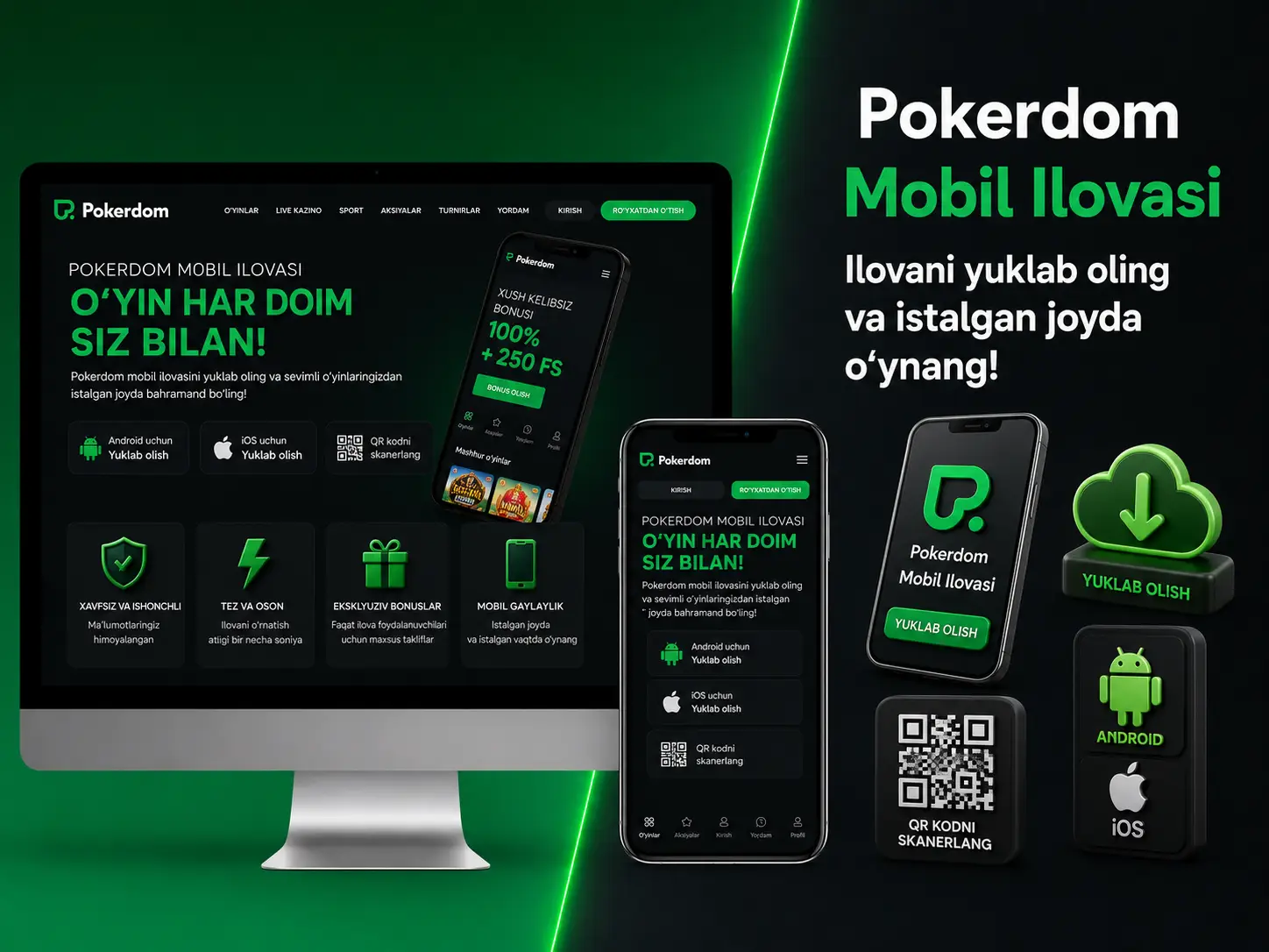 Pokerdom mobil ilovasi