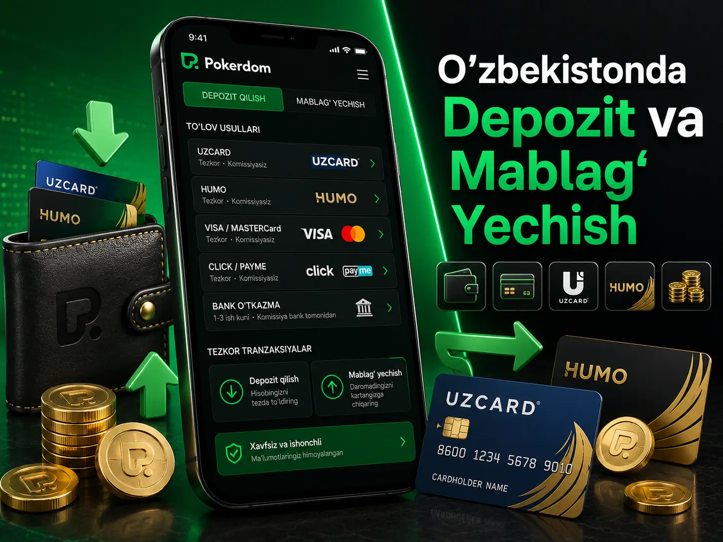 O'zbekistonda depozit va mablag' chiqarish