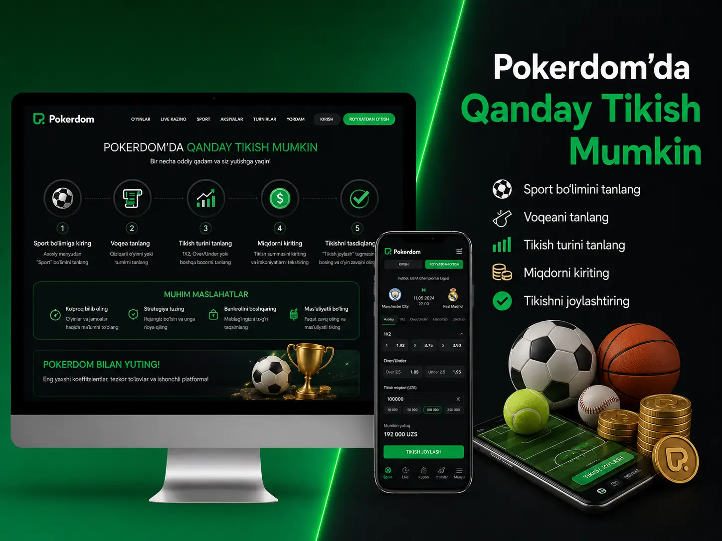 Pokerdom Uzbekistonda sport stavkalari